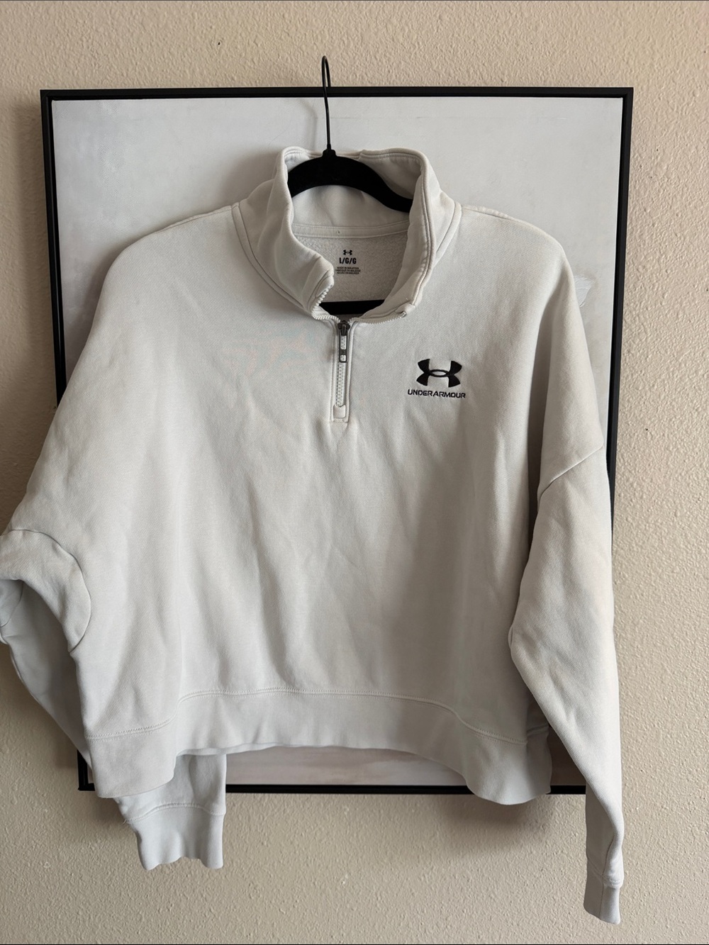 Under Armour Cream Quarter-Zip Sweatshirt